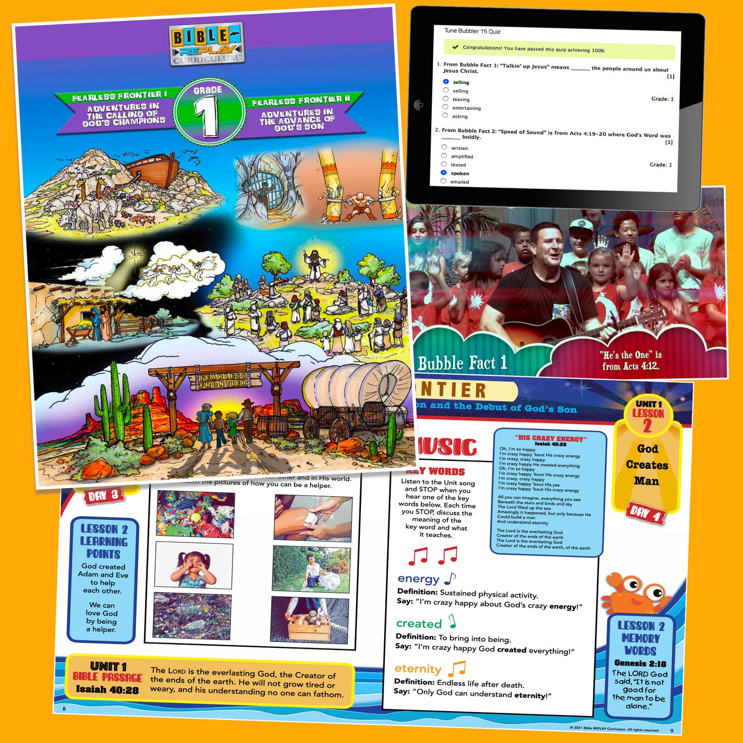 02. Grade 1 Student Workbook, Unit Songs, Online Adventure